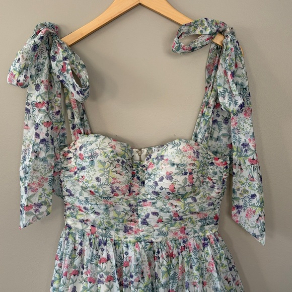 Petal & Pup Floret Midi Dress Size Large Cottage Floral Romantic Flowy Summer - Picture 4 of 12